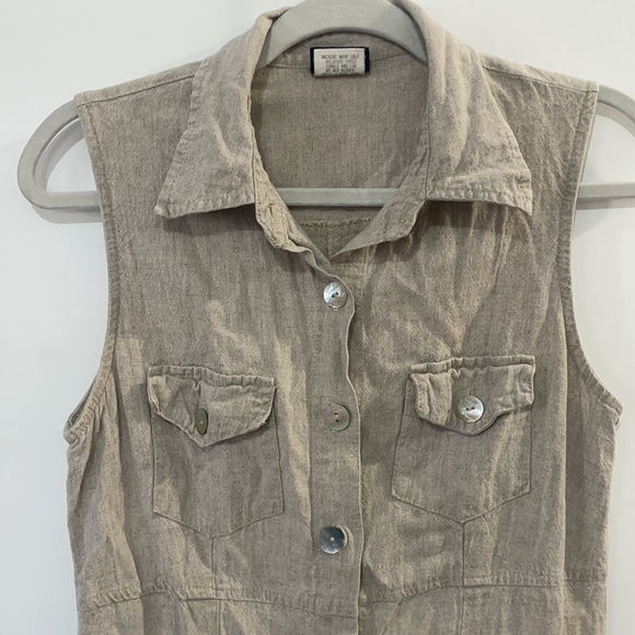 Tan button down dress - Picture 2 of 3